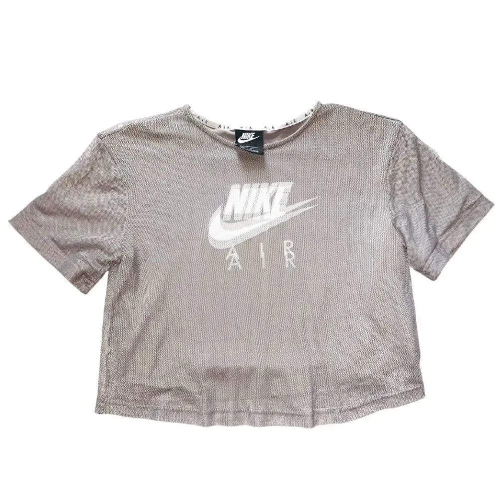 Nike Air mesh layered cropped tee